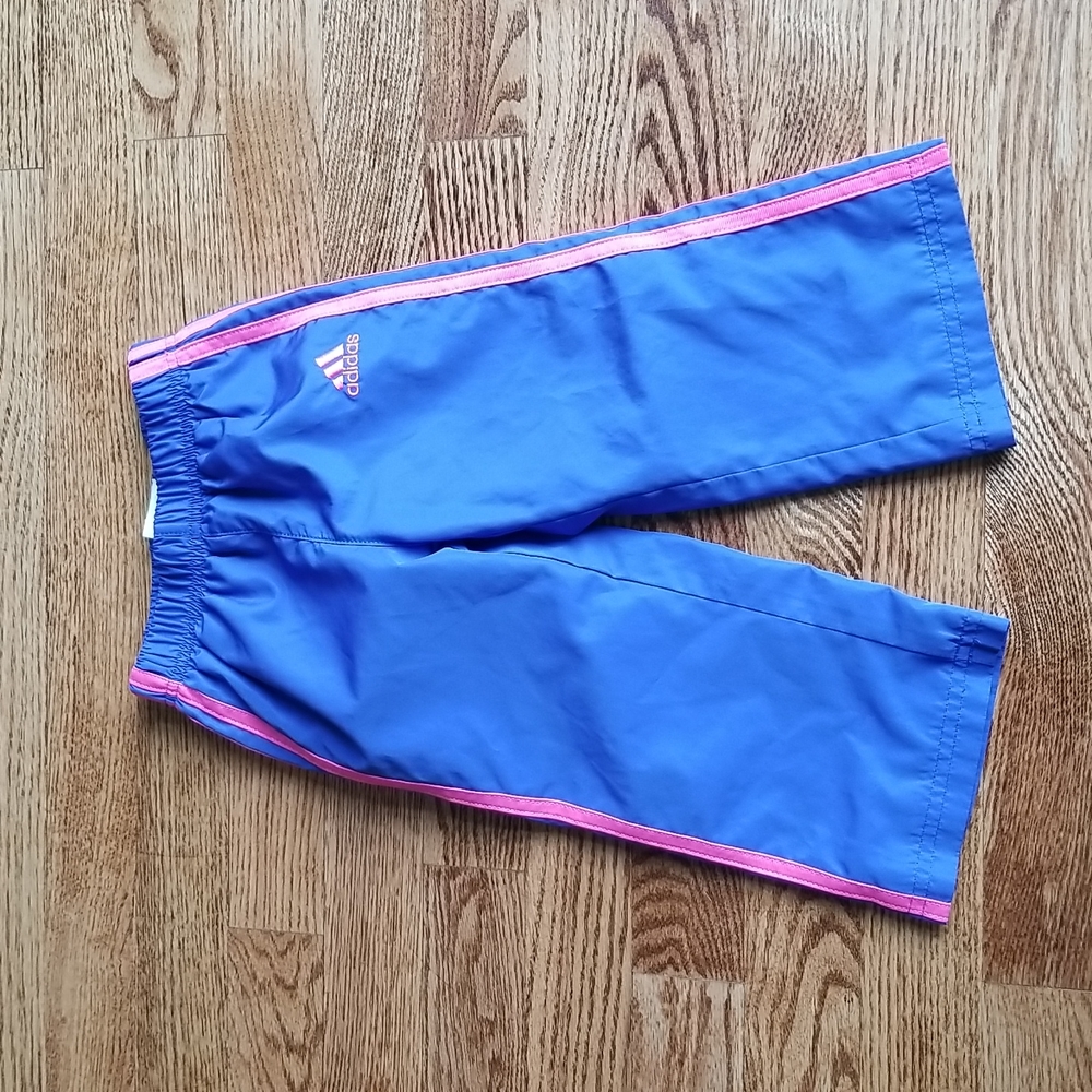 (2T) Adidas Toddler Girl's Lightweight Track Pants Outdoor Play Athleisure Retro